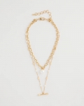 Chicos Toggle Bar Pearl Pendant Necklace - PEARL Chicos Toggle Bar Pearl Pendant Necklace - PEARL