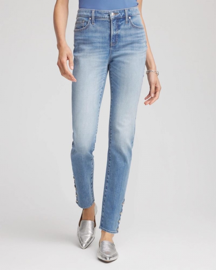 Chicos Girlfriend Slim Ankle Jeans - JOELLE INDIGO