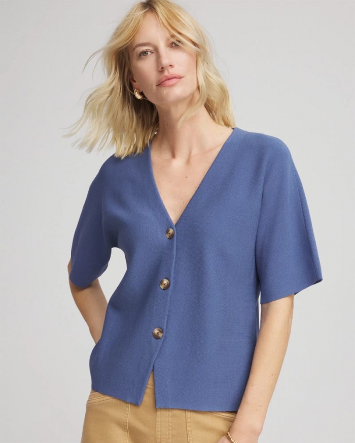 Chicos Dolman Cardigan - BLUE LOTUS