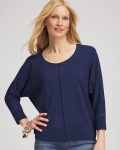 Chicos Dolman Denim Tee - RIVIERA AUTHENTIC