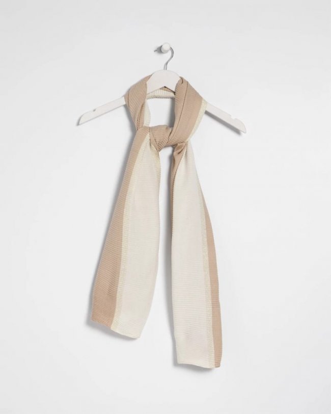 Chicos Ombre Pleated Oblong Scarf - NEUTRAL Chicos Ombre Pleated Oblong Scarf - NEUTRAL