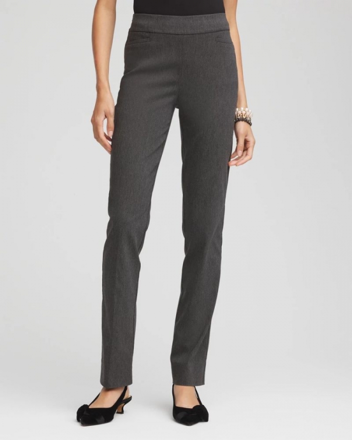 Chicos Brigitte™ Slim Full-Length Pants - GRAPHITE HEATHER GRAY