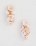 Chicos Pink Flower Cluster Drop Earrings - PINK Chicos Pink Flower Cluster Drop Earrings - PINK