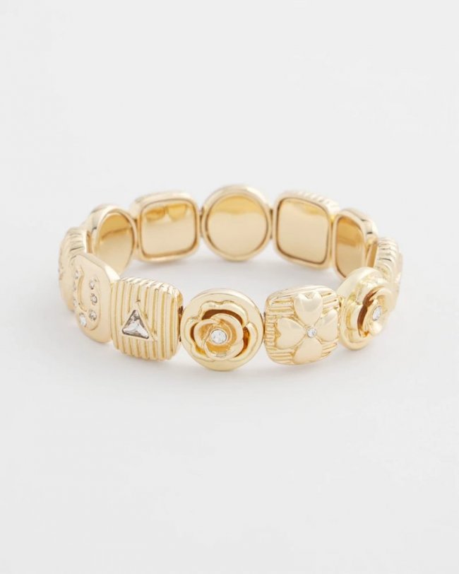 Chicos Stretch Lucky Charm Bracelet - GOLD