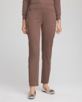 Chicos Zenergy® Cloud Satin Trim Pants - WALNUT Chicos Zenergy® Cloud Satin Trim Pants - WALNUT