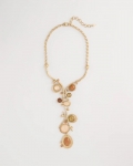 Chicos Chico's Originals Neutral Linear Swirl Necklace - NEUTRAL Chicos Chico's Originals Neutral Linear Swirl Necklace - NEUTRAL
