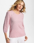 Chicos Textured Feminine Tee - SWEET BLOSSOM Chicos Textured Feminine Tee - SWEET BLOSSOM