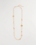 Chicos Flower Long Single-Strand Necklace - GOLD Chicos Flower Long Single-Strand Necklace - GOLD