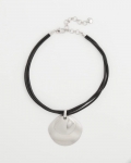 Chicos Silver Pendant On Cord - SILVER