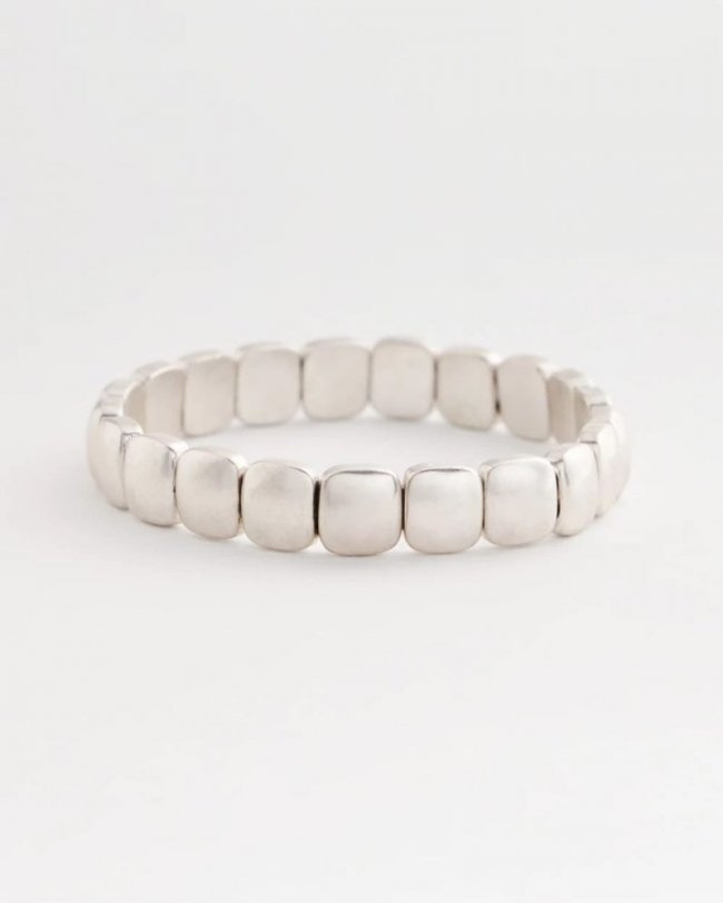 Chicos Silvertone Stretch Bracelet - SILVER