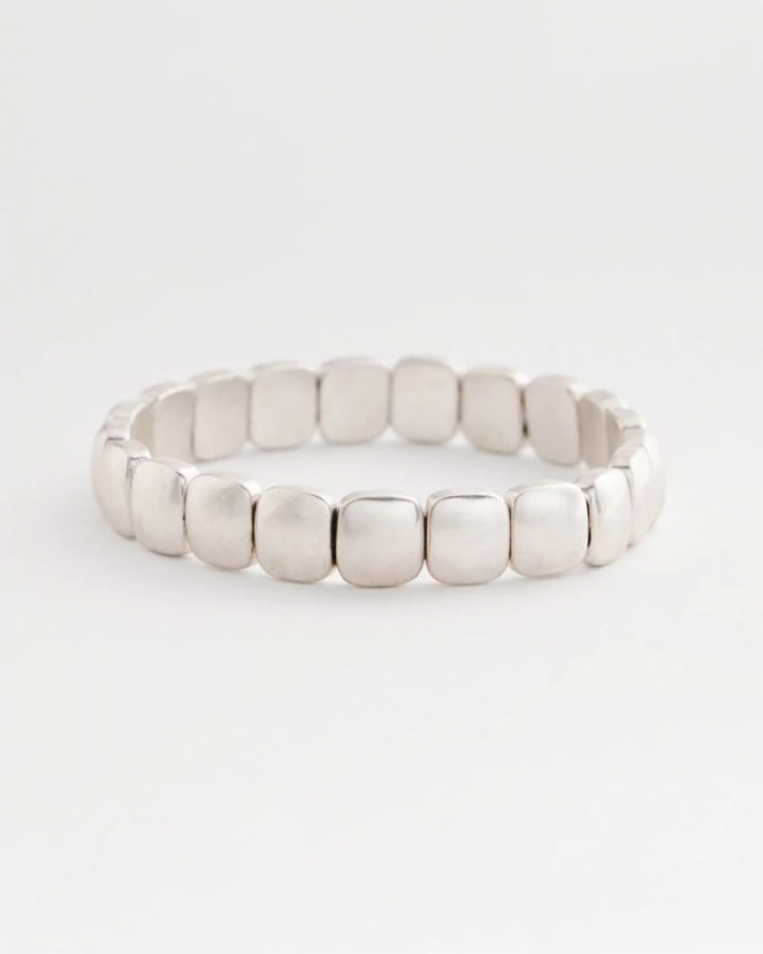 Chicos Silvertone Stretch Bracelet - SILVER