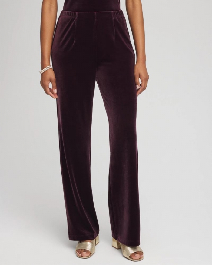 Chicos Travelers™ Velvet No Tummy Pants - NIGHT BLOOM