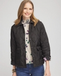 Chicos Faux Nylon Quilted Jacket - BLACK Chicos Faux Nylon Quilted Jacket - BLACK