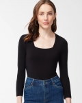 Chicos Touch of Cool™ Square Neck Tee - BLACK