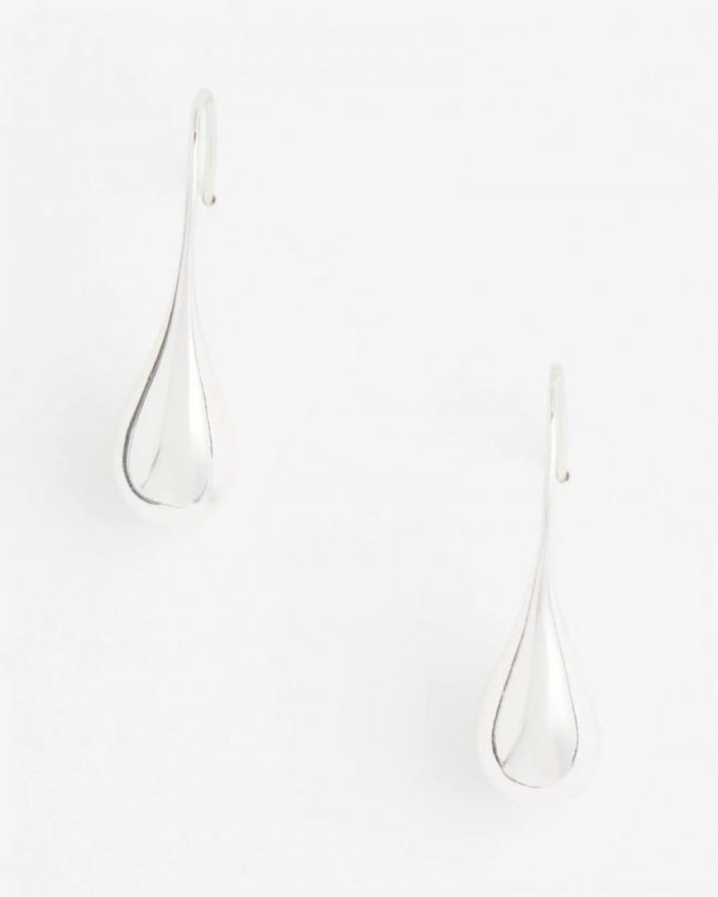 Chicos No Droop™ Silver Tone Teardrop Threader Earrings - SILVER