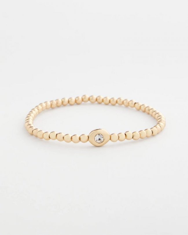 Chicos Mini Bead Stretch Hero Bracelet - GOLD Chicos Mini Bead Stretch Hero Bracelet - GOLD
