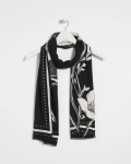 Chicos Floral Woven Oblong Scarf - BLACK Chicos Floral Woven Oblong Scarf - BLACK