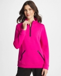 Chicos Zenergy® Soft Contrast Half Zip Pullover - EUROPA PINK Chicos Zenergy® Soft Contrast Half Zip Pullover - EUROPA PINK