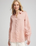 Chicos Classic Soft Button-front Blouse - FRENCH BLUSH Chicos Classic Soft Button-front Blouse - FRENCH BLUSH