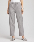 Chicos Shimmer Straight Tapered Ankle Pants - SILVER