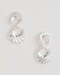 Chicos Silvertone Doorknocker Earrings - SILVER