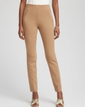 Chicos Juliet Slim Trim Detail Ankle Pants - CARAMEL APPLE