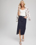 Chicos High-Rise Straight Stretch-Denim Skirt - CEDAR RINSE Chicos High-Rise Straight Stretch-Denim Skirt - CEDAR RINSE
