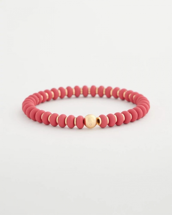 Chicos Coral Inspired Round Stretch Bracelet - CORAL