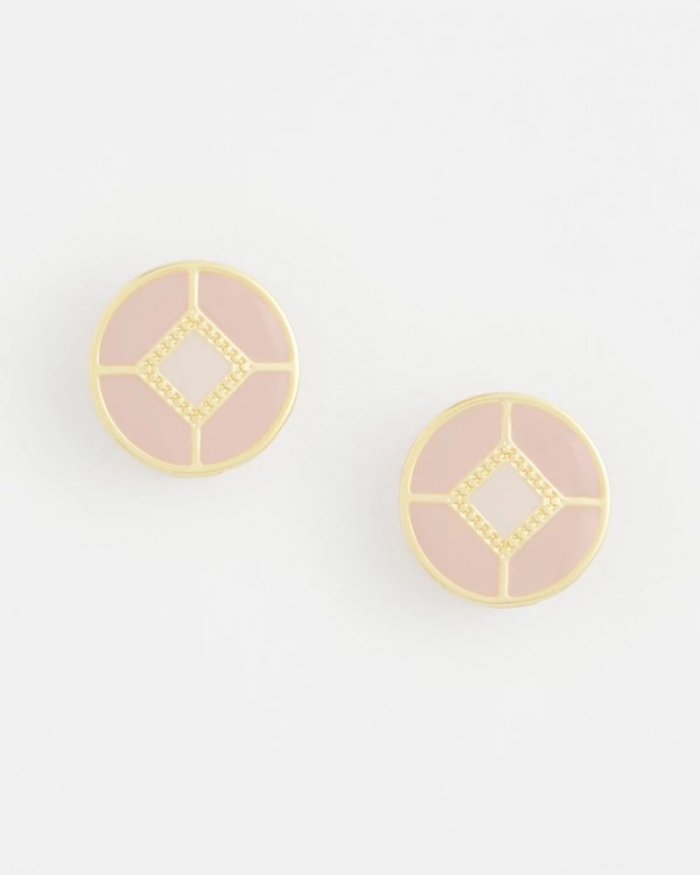 Chicos No Droop® Enamel Clip-On Earrings - PINK