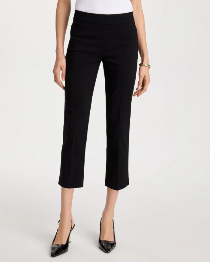 Chicos Brigitte™ Slim Pull-On Crop Pant - BLACK