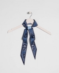 Chicos Ikebana Printed Skinny Scarf - PASSPORT BLUE Chicos Ikebana Printed Skinny Scarf - PASSPORT BLUE