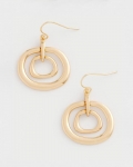 Chicos Gold Tone Drop Pendant Earrings - GOLD Chicos Gold Tone Drop Pendant Earrings - GOLD