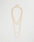 Chicos Sea Foam Multi-Strand Convertible Necklace - GOLD