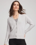 Chicos Shine Boyfriend Cardigan - DOVE GRAY
