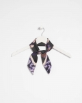 Chicos Fjord Flora Square Neckerchief Scarf - BLACK