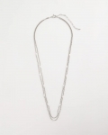 Chicos Pearlescent Bead Ball Long Necklace - SILVER Chicos Pearlescent Bead Ball Long Necklace - SILVER