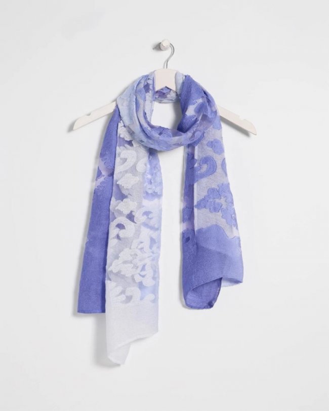 Chicos Ombre Burnout Oblong Scarf - BLUE Chicos Ombre Burnout Oblong Scarf - BLUE
