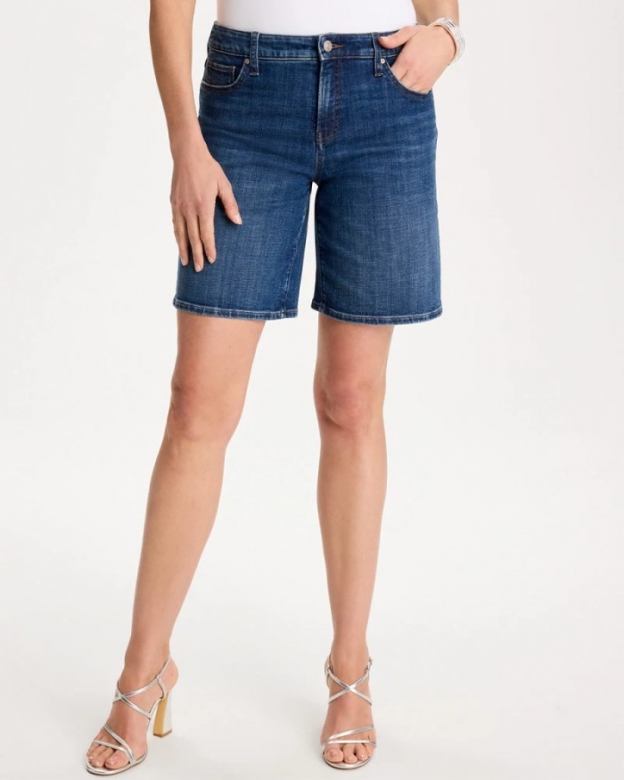 Chicos Girlfriend Slim Indigo Jean Shorts - KAILUA INDIGO