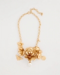 Chicos Chico’s Originals Filigree Flower Bib Necklace - GOLD