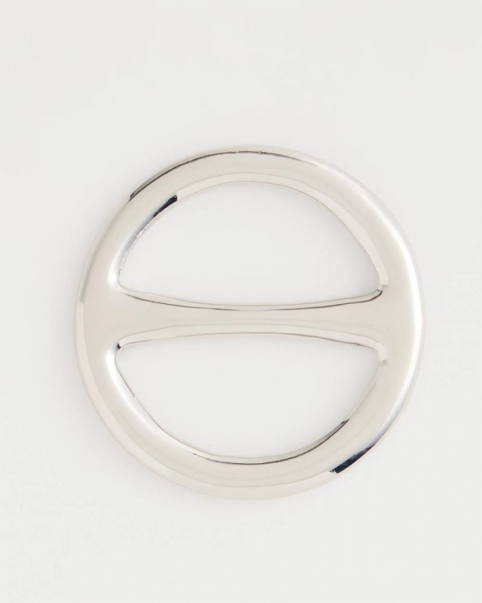 Chicos Silvertone Scarf Ring - SILVER