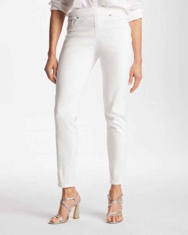 Chicos Pull-On Ankle Jeggings - ALABASTER