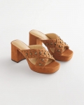 Chicos Vale Western Suede Block Heels - COGNAC Chicos Vale Western Suede Block Heels - COGNAC