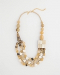 Chicos Chico's Originals Faux Horn Geo Necklace - NEUTRAL