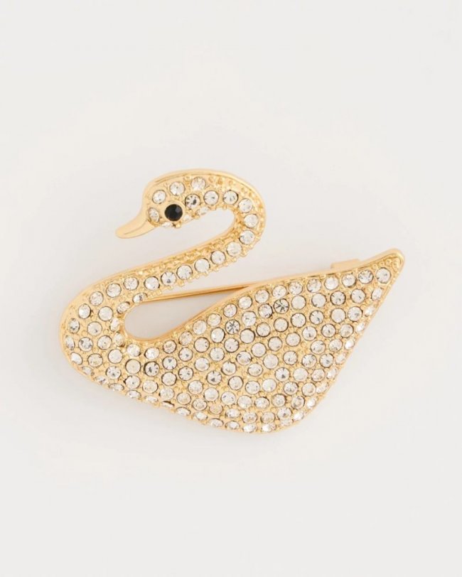 Chicos Sparkling Swan Brooch - GOLD Chicos Sparkling Swan Brooch - GOLD