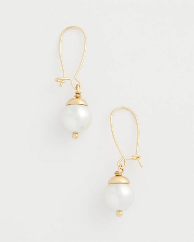 Chicos Mixed Metal Stud Earrings - PEARL