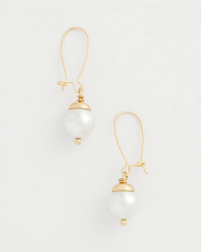 Chicos Mixed Metal Stud Earrings - PEARL