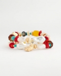 Chicos Set of Two Pearl Beaded Stretch Bracelets - MULTI