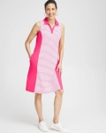 Chicos Zenergy® UPF Block Stripe Dress - PINK BROMELIAD