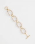Chicos Large Pave Link Toggle Bracelet - GOLD Chicos Large Pave Link Toggle Bracelet - GOLD