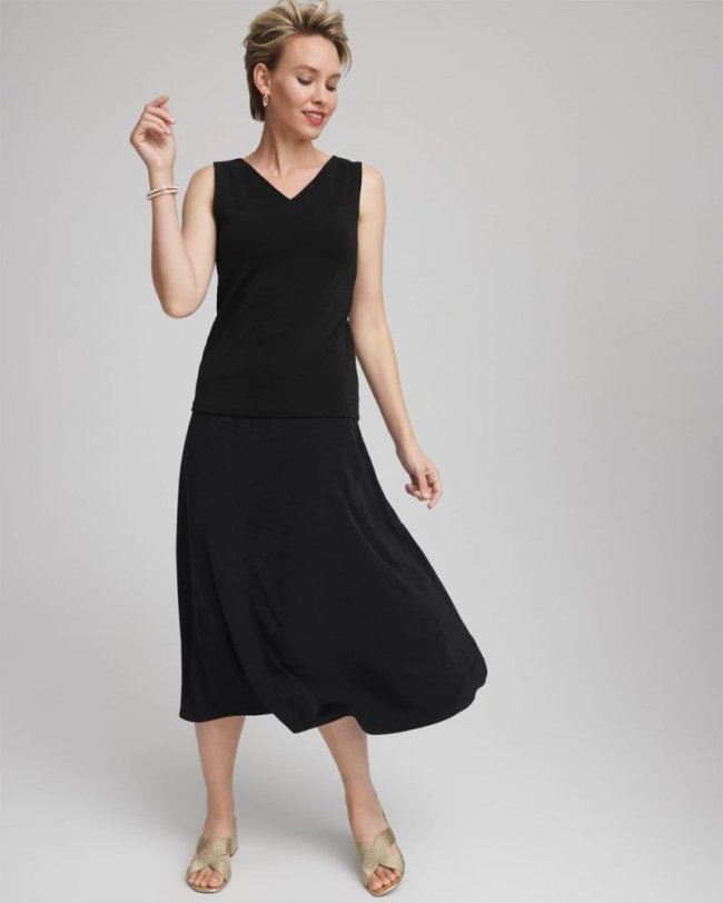 Chicos Travelers™ So Slimming Skirt - TRAVELERS BLACK